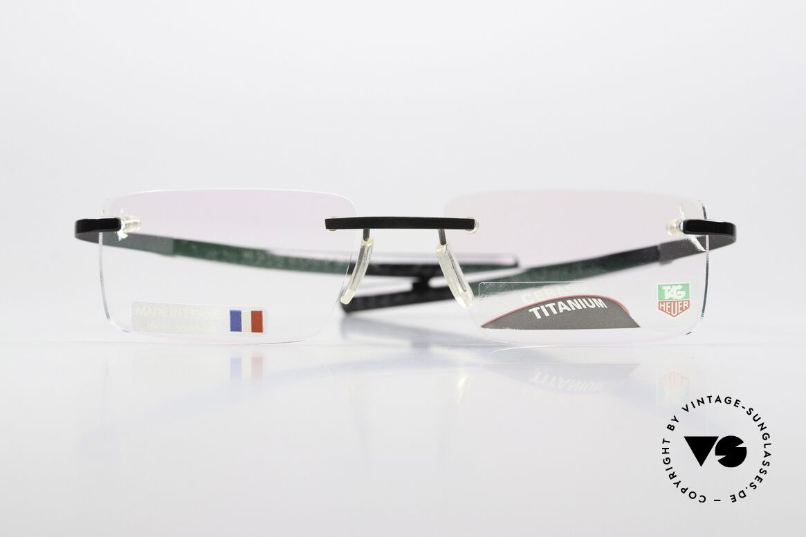 Tag Heuer 0301 Reflex Reflex Metallic Temples, eine extrem sportliche Randlosbrille für Herren, Passend für Herren