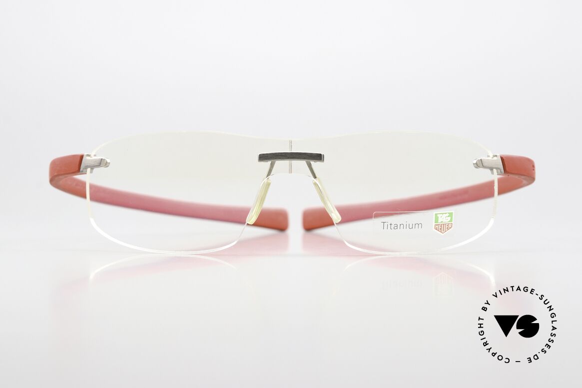 Tag Heuer 3521 Reflex Randlosbrille Titan Gummi, eine extrem sportliche Randlosbrille für Herren, Passend für Herren