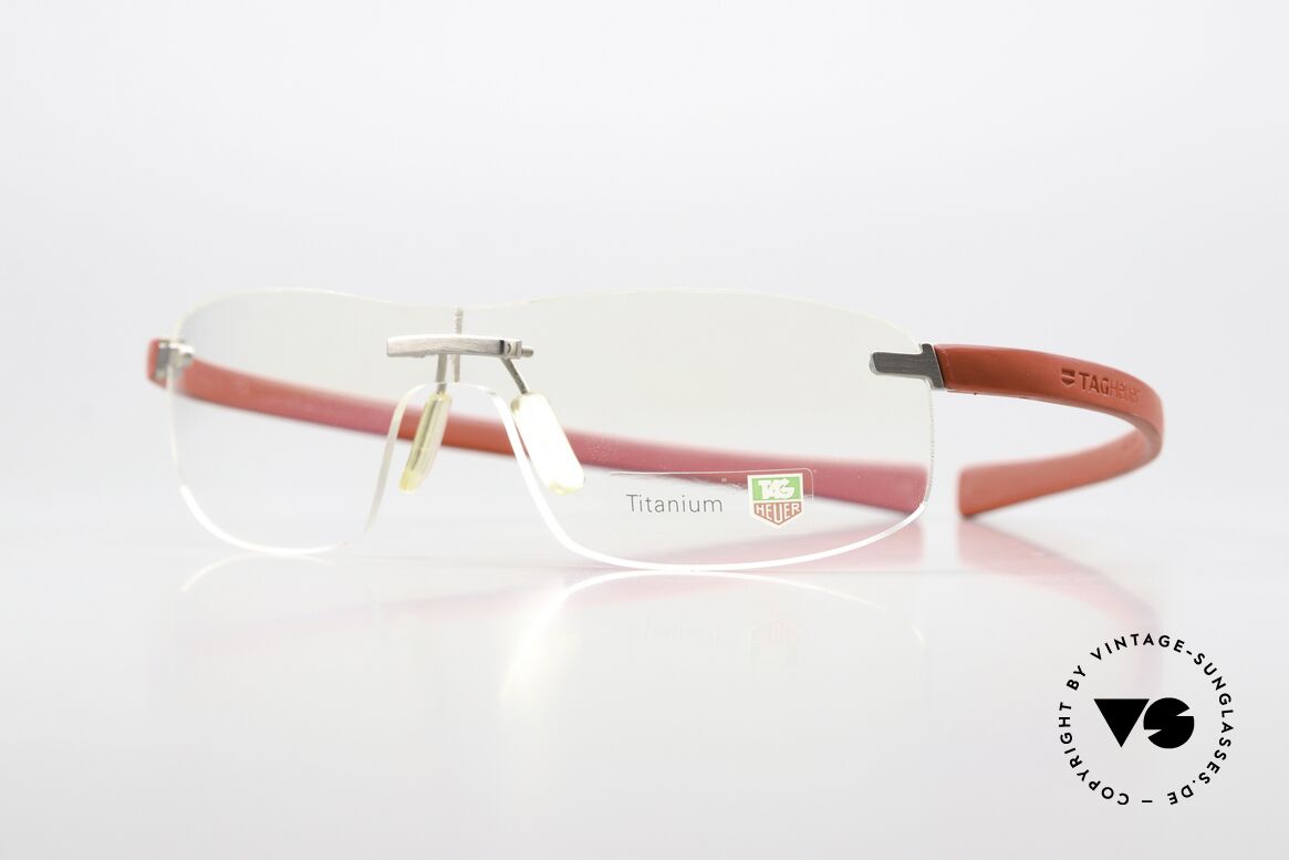 Tag Heuer 3521 Reflex Randlosbrille Titan Gummi, formbare "Racing" Bügel aus Elastomer-Gummi, Passend für Herren