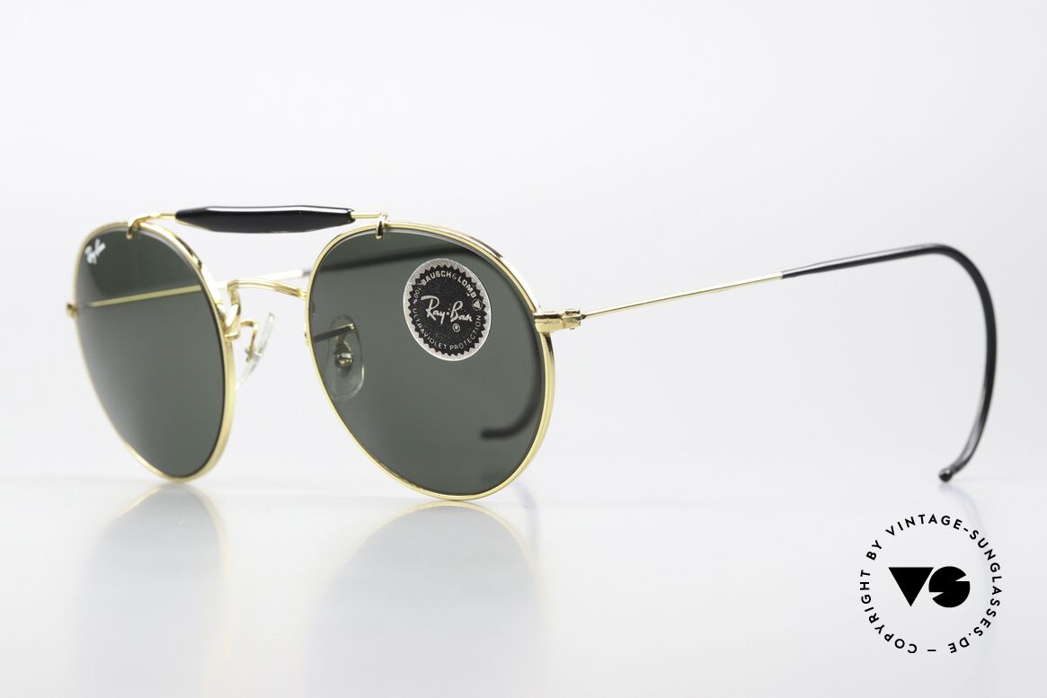 Ray Ban Outdoorsman Round Super Seltene Round Version, runde Variante der Outdoorsman in 52mm Größe, Passend für Herren und Damen