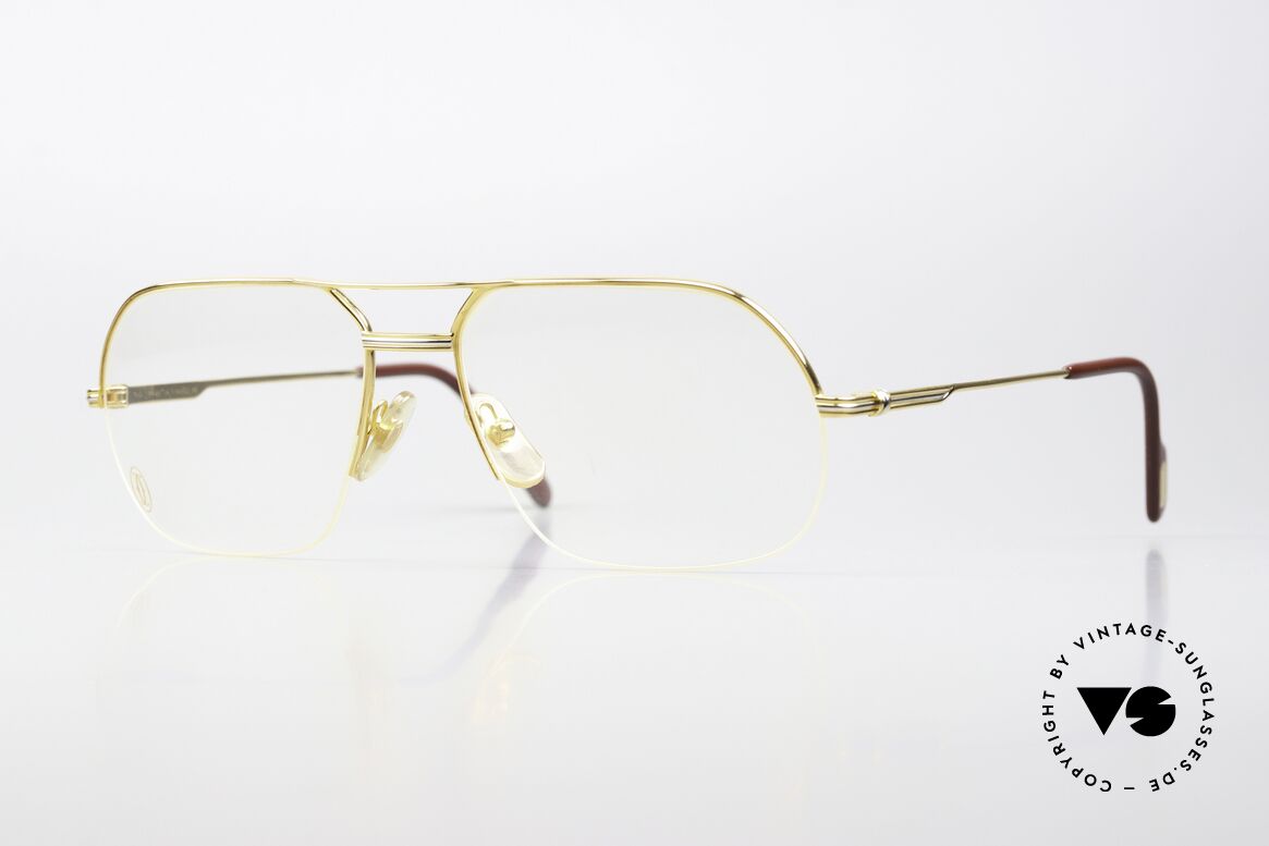 Cartier Orsay - L Nylor Luxusbrille Von 1995, markante Cartier Brillenfassung in Größe 60°17, Passend für Herren