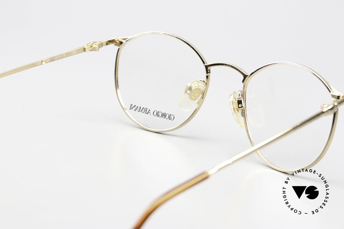 Giorgio Armani 132 Pantobrille Runder SunClip, altes Original: DEMOgläser sollten ersetzt werden!, Passend für Herren und Damen
