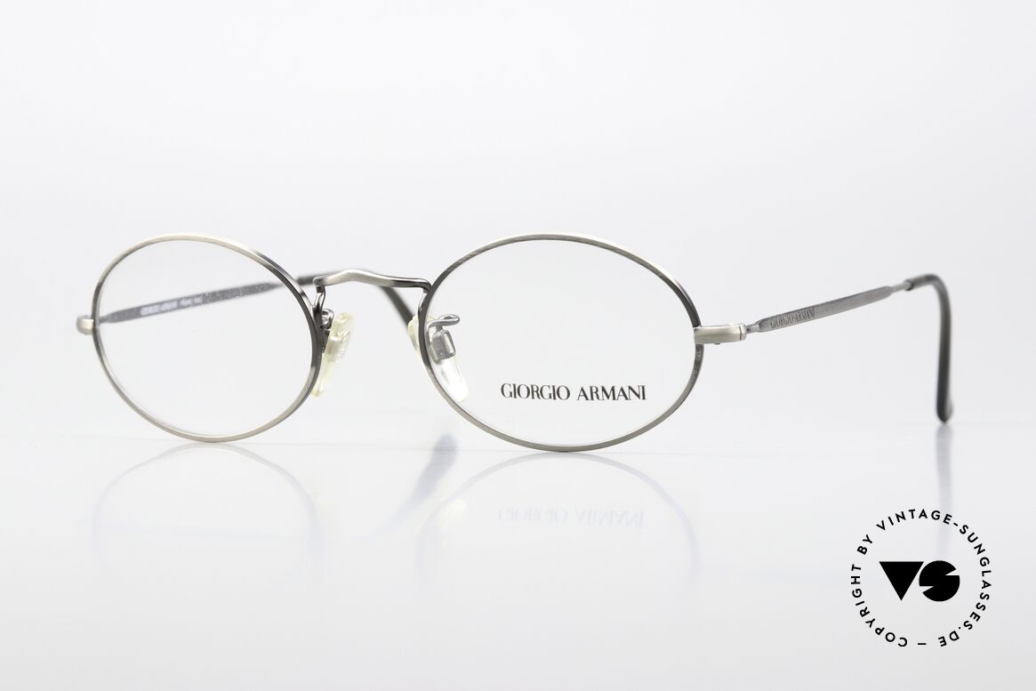 Giorgio Armani 118 Rare Alte Ovale 90er Brille, zeitlose Giorgio Armani Brillenfassung aus den 90ern, Passend für Herren