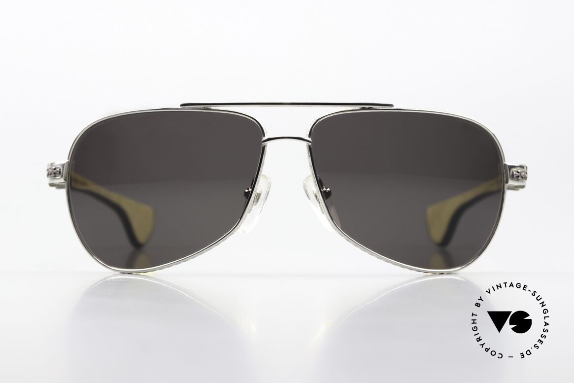 Chrome Hearts The Beast 1 Edelholz Sonnenbrille Luxus, Chrome Hearts Edelholz-Sonnenbrille von 2002, Passend für Herren