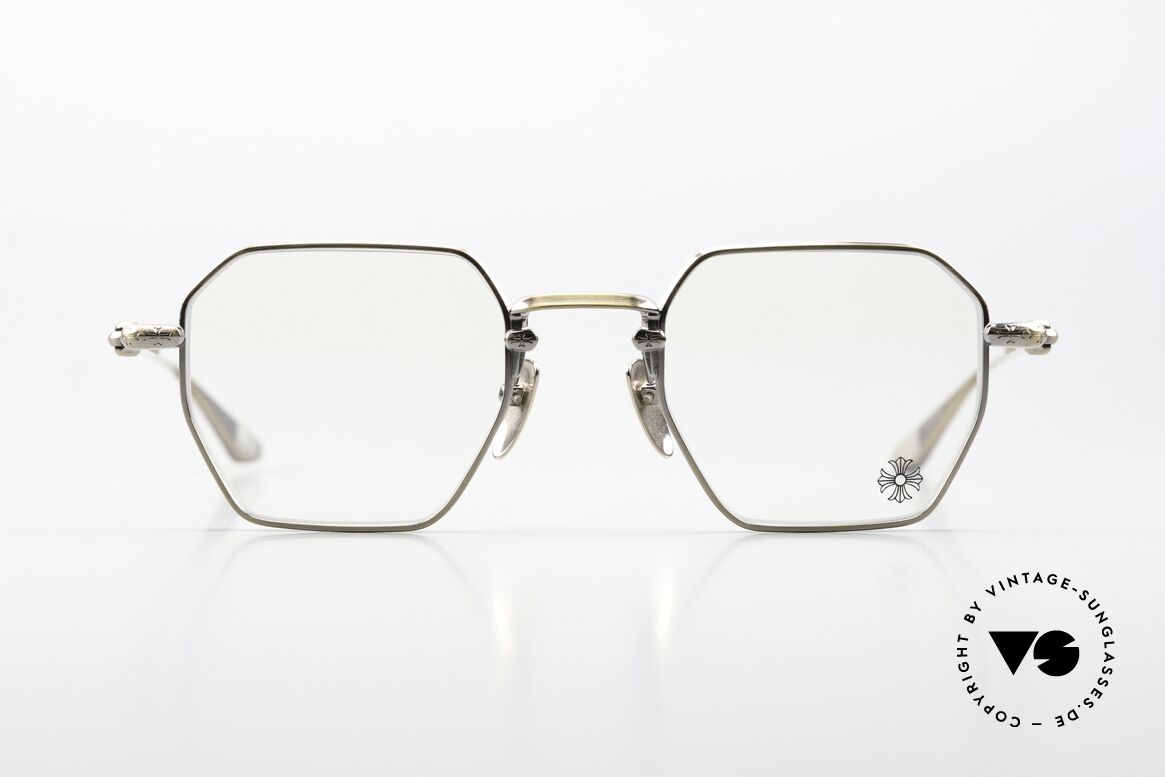 Chrome Hearts Lump Luxusbrille In Antik Gold, hochwertige Titan-Fassung; made in Japan, Passend für Herren und Damen