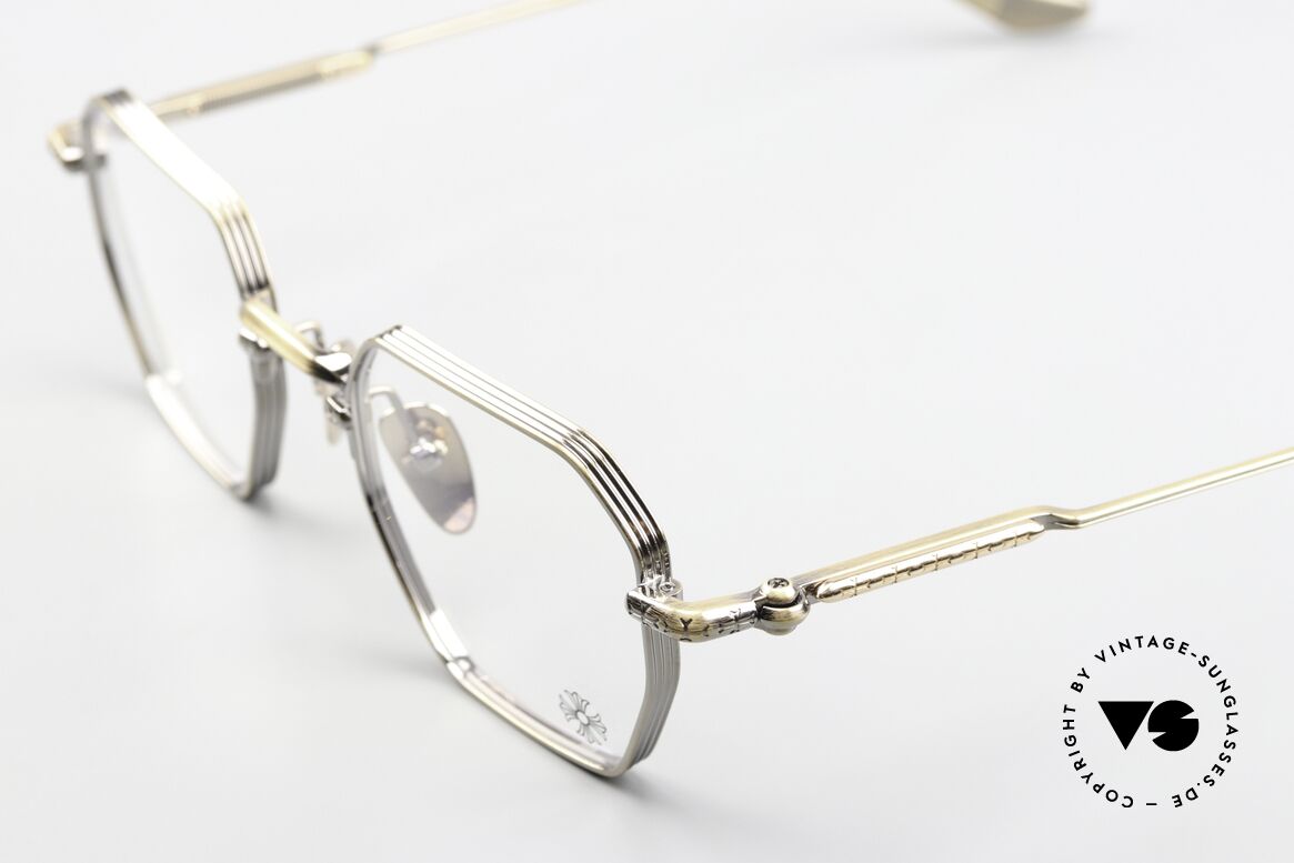 Chrome Hearts Lump Luxusbrille In Antik Gold, mit den typischen Chrome Hearts Insignien, Passend für Herren und Damen