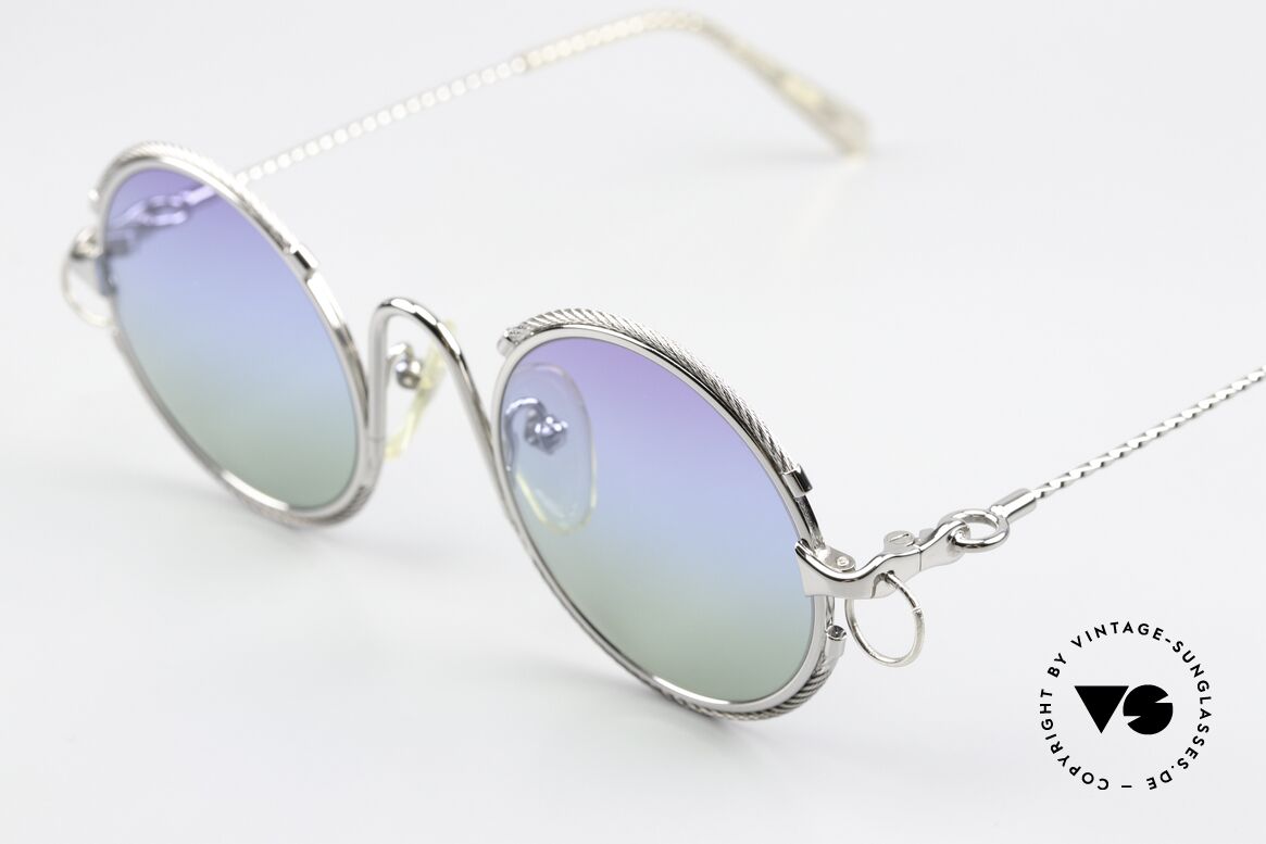 Jean Paul Gaultier 56-0176 Rihanna Piercing Sonnenbrille, Bügel und Frontteil sind gedreht wie ein Segeltau, Passend für Herren und Damen Jean Paul Gaultier 56-0176 Rihanna Piercing Sonnenbrille, Bügel und Frontteil sind gedreht wie ein Segeltau, Passend für Herren und Damen