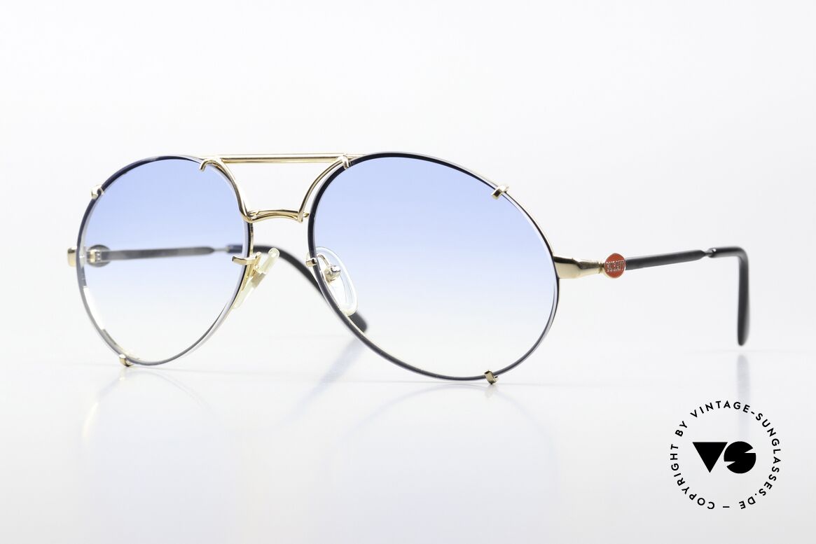 Bugatti 65822 80er Brille Wechselgläser, edle und hochwertige Bugatti vintage Sonnenbrille, Passend für Herren