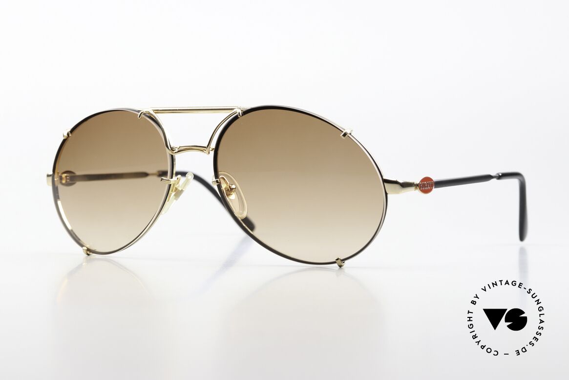 Bugatti 65822 80er Brille Wechselgläser, fühlbar hochwertige Verarbeitung & 100%UV Schutz, Passend für Herren