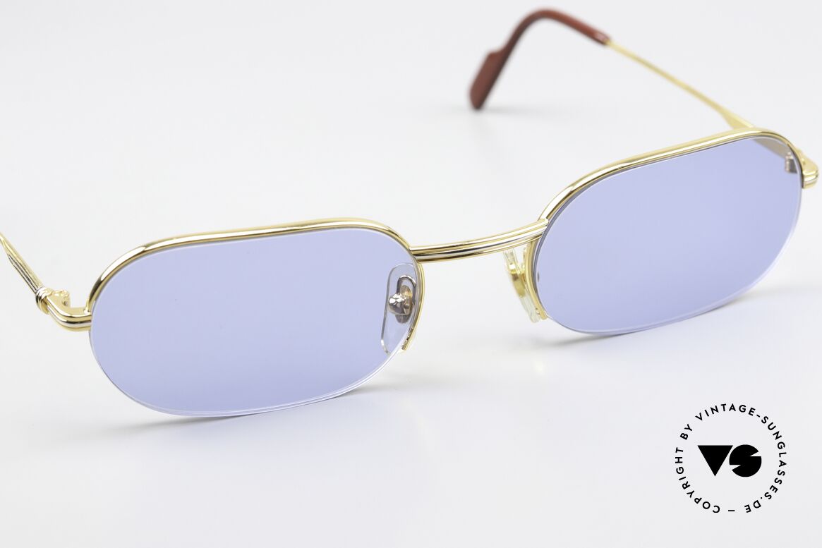 Cartier Ascot 90er Brille Halb Rahmenlos, 2. hand Modell; neuwertiger Zustand mit Cartier Box, Passend für Herren und Damen