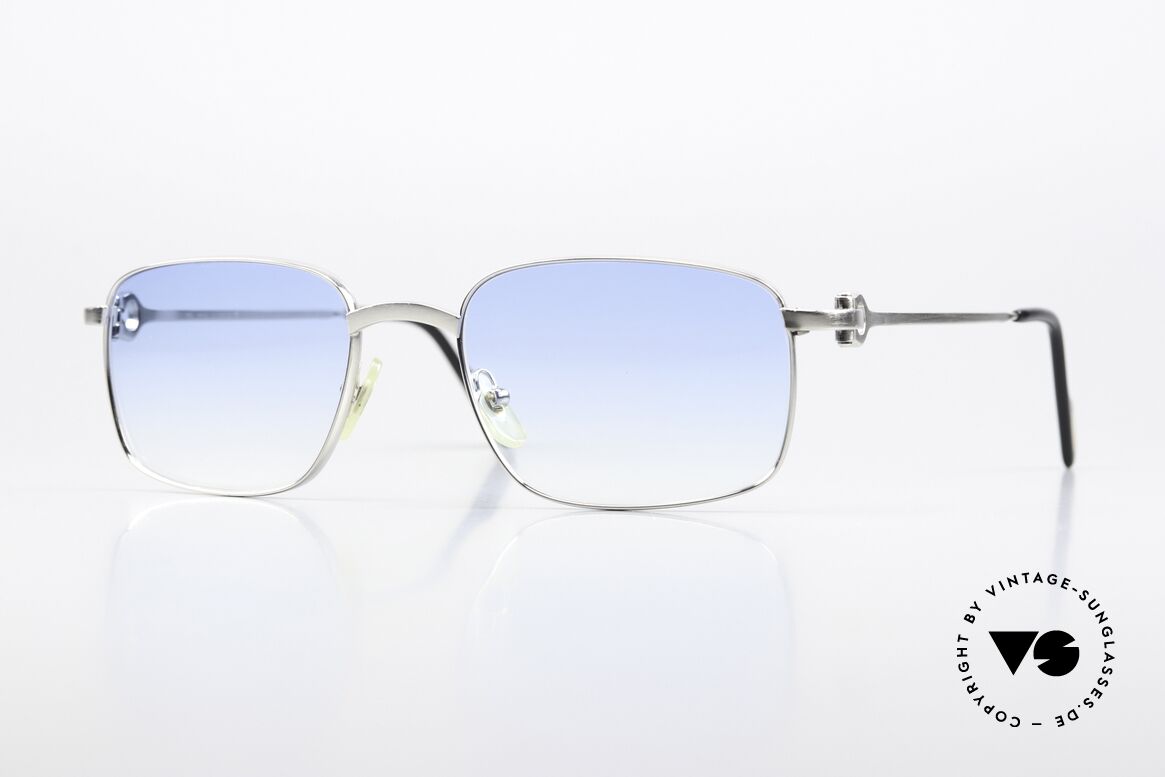 Cartier Temper - L Gläser In Hellblau Verlauf, rare CARTIER Luxus vintage Sonnenbrille von 1999, Passend für Herren