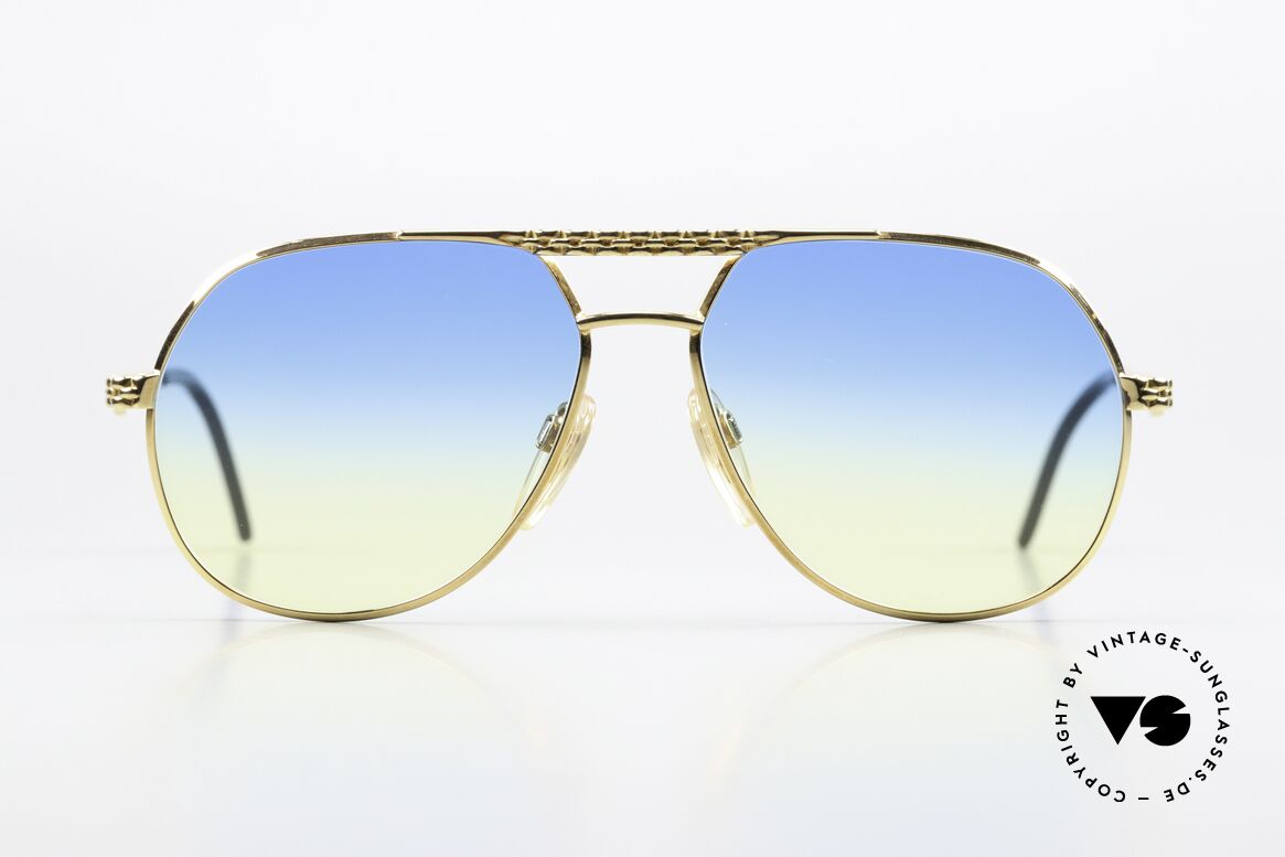 Bugatti EB502 - S Gelbgold Luxusbrille 90er, Material & Verarbeitung wie aus einem Guss; Gr. 57°14, Passend für Herren und Damen