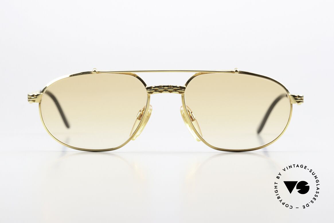 Bugatti EB503 - M Sonnengläser Orange Verlauf, gelbgoldene Fassung in medium Größe, 54/17, 135, Passend für Herren