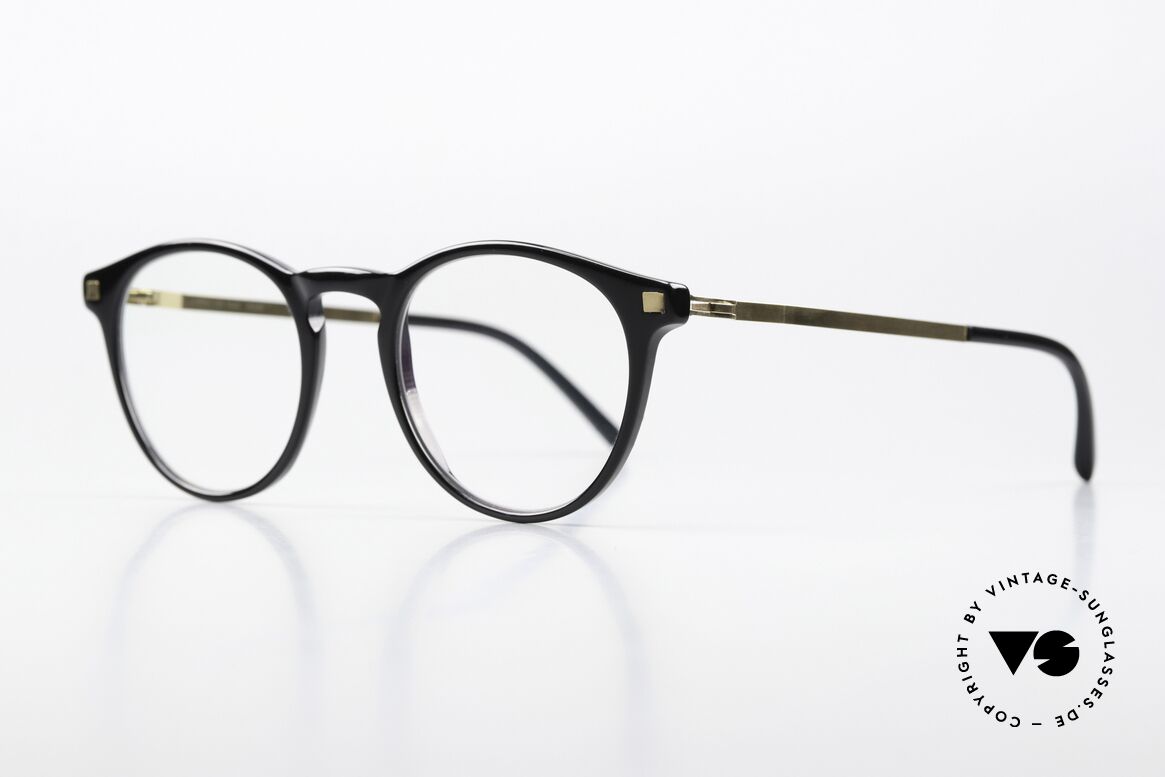 Mykita Talini Weibliche Designerbrille Panto, klassischer Farbcode 919 = 'Black / Glossy Gold", Passend für Damen Mykita Talini Weibliche Designerbrille Panto, klassischer Farbcode 919 = 'Black / Glossy Gold", Passend für Damen