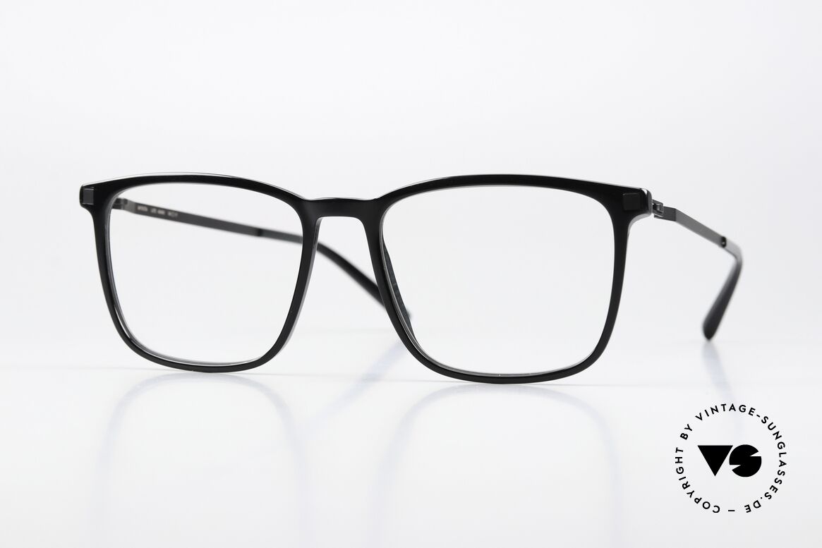 Mykita Amak Eckige Brille In Schwarz, Mykita Brille, Modell LITE Amak, Gr. 54-17, col 915, Passend für Herren und Damen