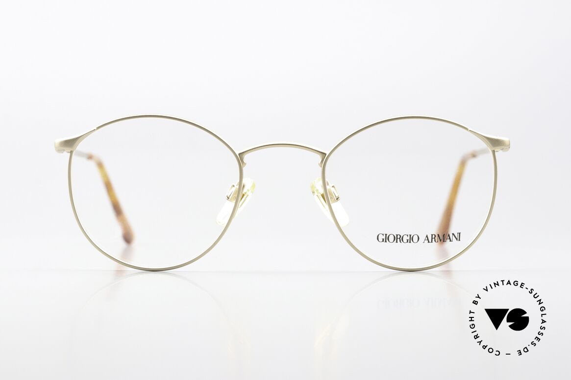 Giorgio Armani 132 47mm Vintage Brille Mattgold, "klassischer" geht's nicht (weltbekannte Panto-Form), Passend für Herren
