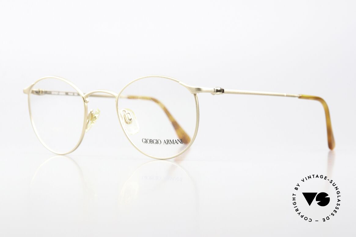 Giorgio Armani 132 47mm Vintage Brille Mattgold, wahre 'Gentlemen-Brille' in fühlbarer TOP-Qualität, Passend für Herren