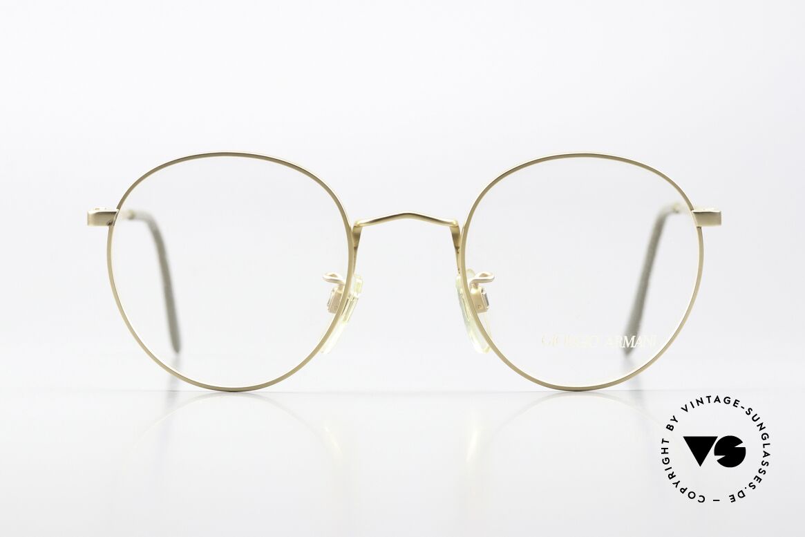 Giorgio Armani 201 47mm Vintage Brille 90er Unisex, Modell 201, col. 703 (mattgold), SMALL Gr. 47-21, Passend für Herren und Damen