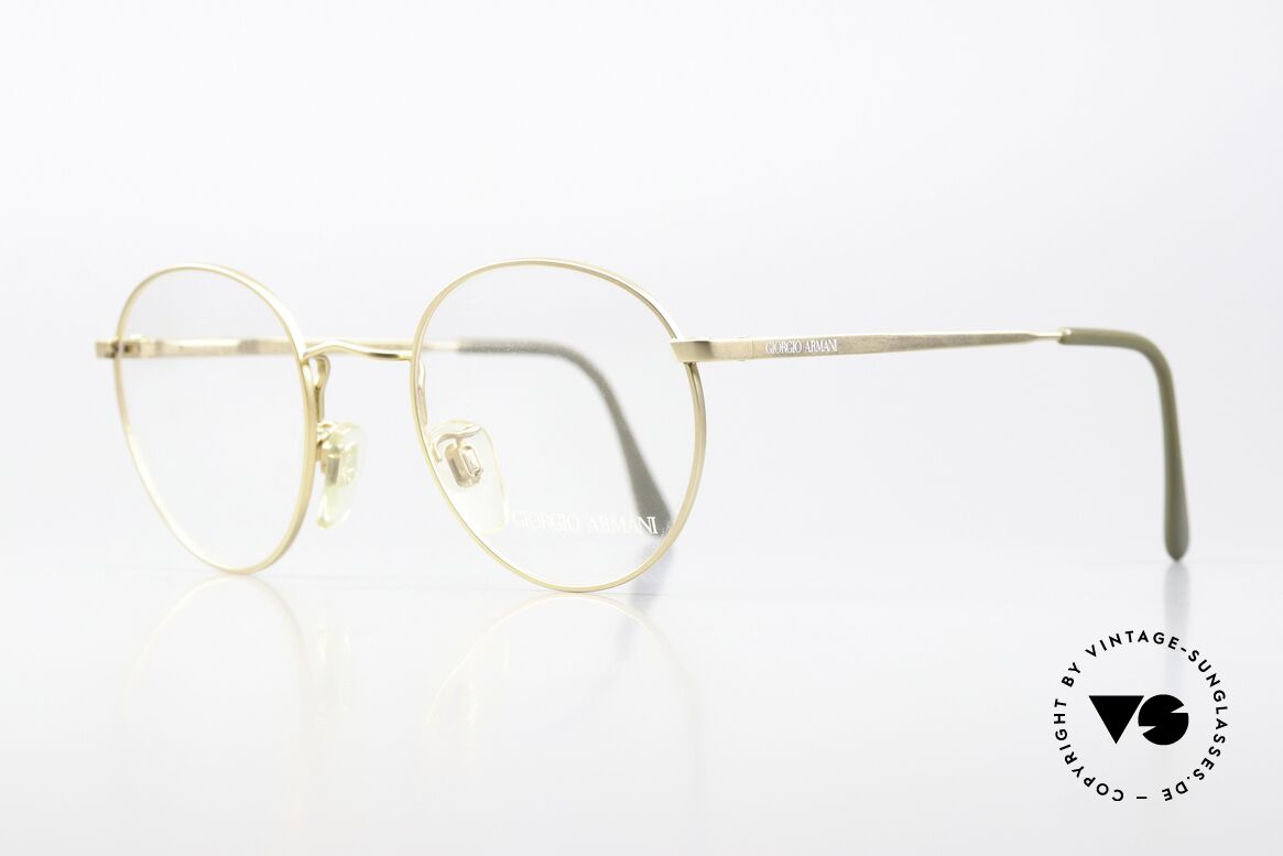 Giorgio Armani 201 47mm Vintage Brille 90er Unisex, zeitloses 90er Jahre Modell mit Federscharnieren, Passend für Herren und Damen