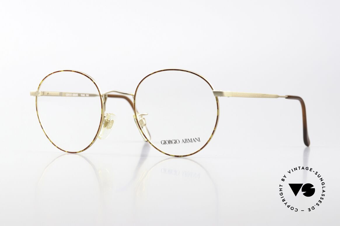 Giorgio Armani 201 49mm Panto Vintage Brille 90er, panto GIORGIO Armani vintage Designer-Fassung, Passend für Herren und Damen
