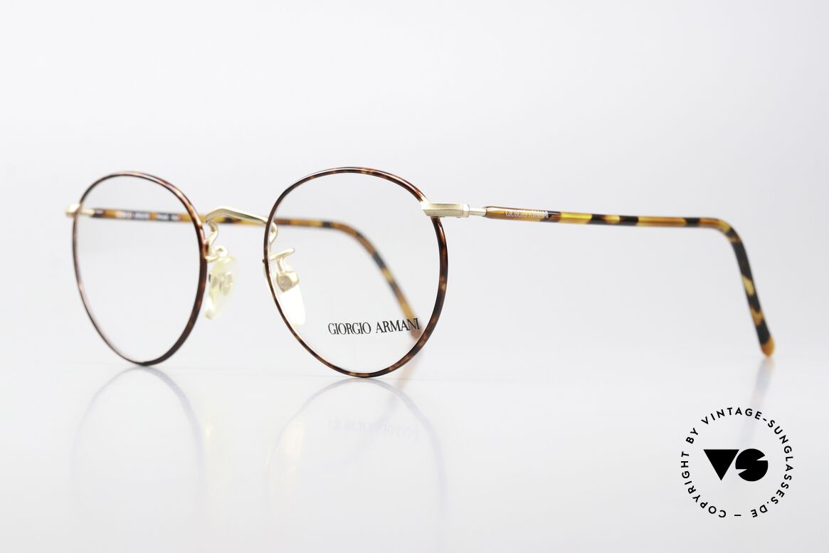 Giorgio Armani 138 Vintage Panto Brille Small, zeitlos, klassische Farbe "mattgold und schildpatt", Passend für Herren und Damen