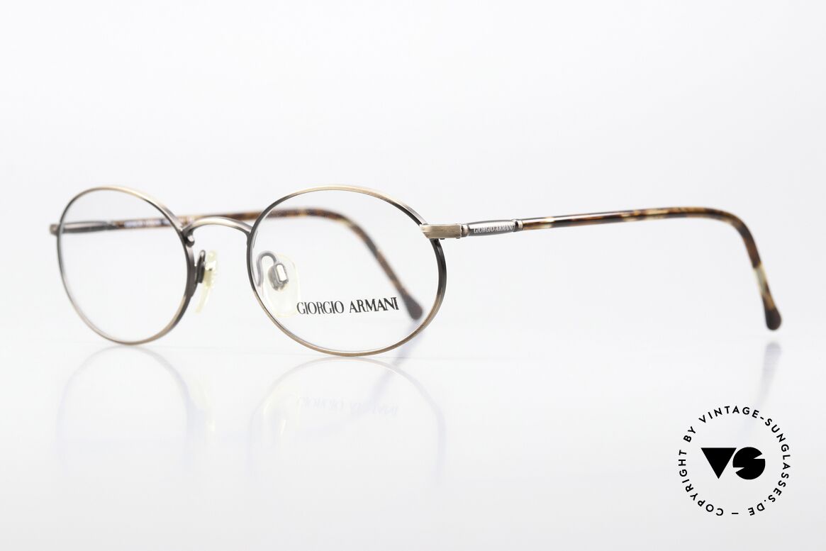 Giorgio Armani 192 Ovale Brille Federscharniere, dezente Kolorierung in 'antik bronze' und 'schildpatt', Passend für Herren und Damen Giorgio Armani 192 Ovale Brille Federscharniere, dezente Kolorierung in 'antik bronze' und 'schildpatt', Passend für Herren und Damen