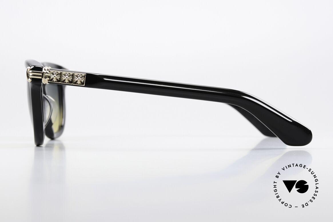 Chrome Hearts Smoke Show Azetat Sonnenbrille 18k Gold, edle ZEISS-Sonnengläser mit zweifach-Verlauf, Passend für Herren und Damen