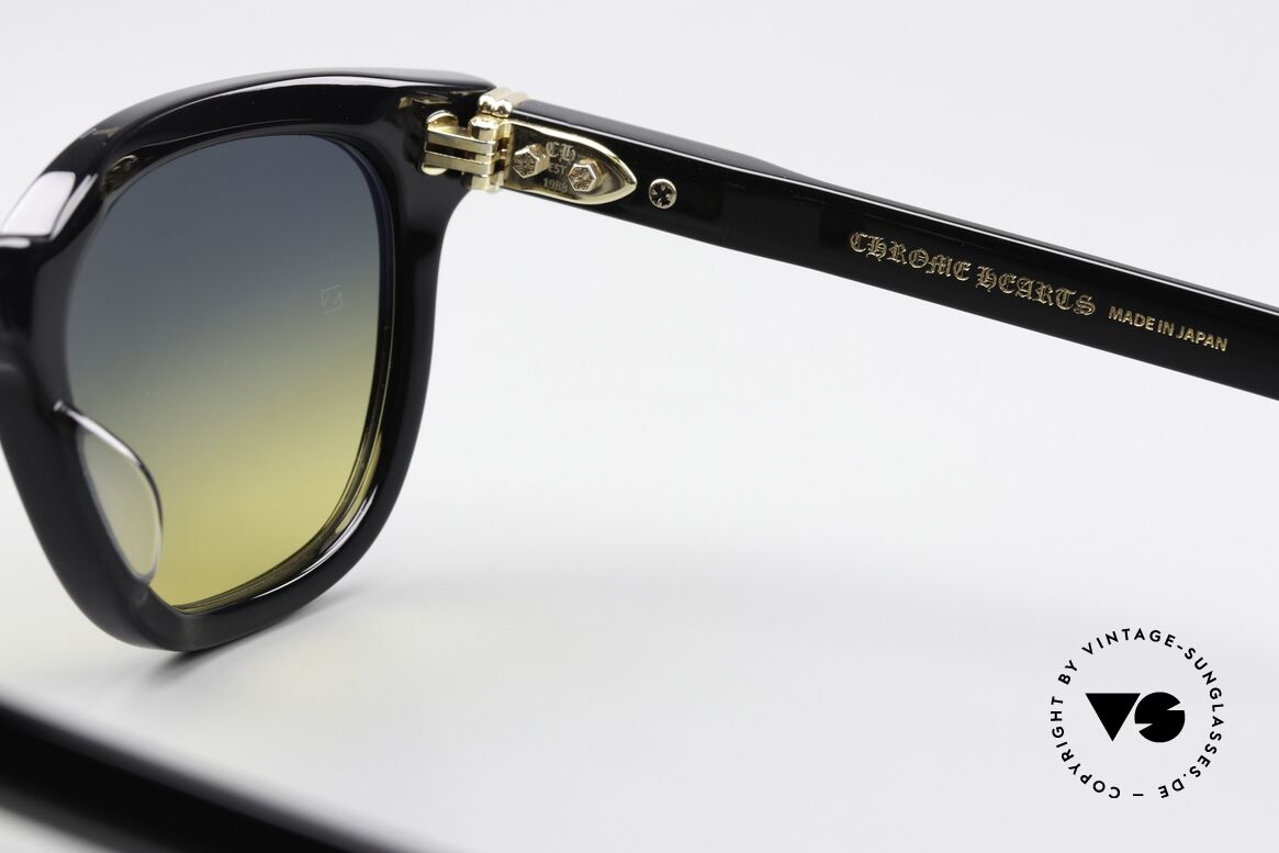Chrome Hearts Smoke Show Azetat Sonnenbrille 18k Gold, Größe: medium, Passend für Herren und Damen