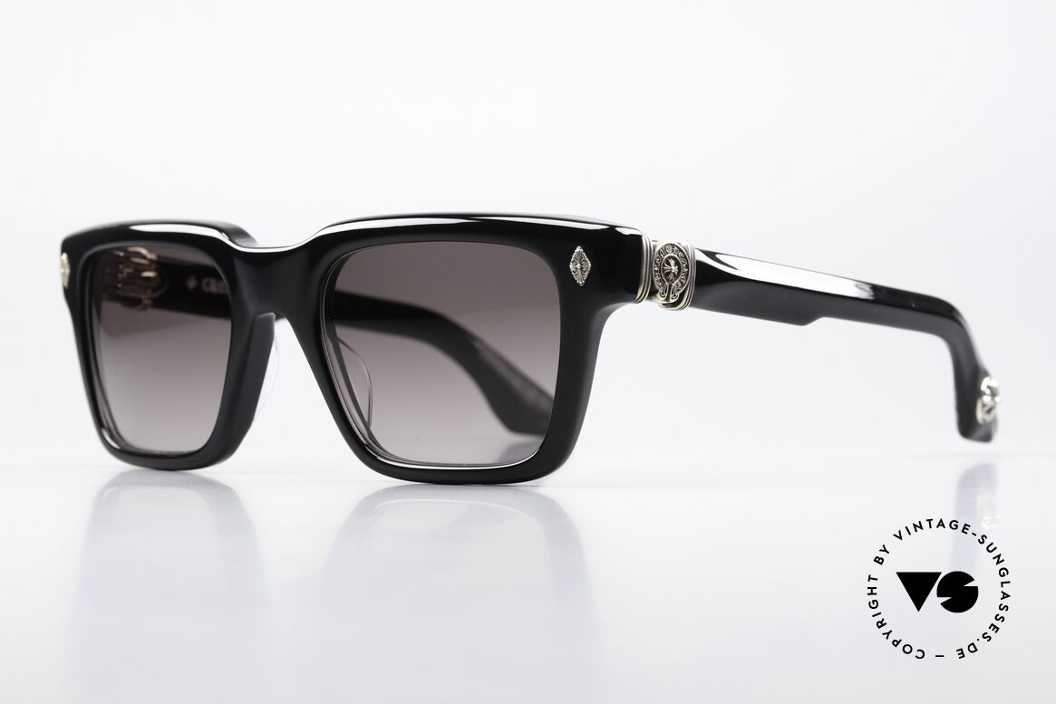 Chrome Hearts Halllamanass Rockstar Sonnenbrille 925er, mit 925er Sterling Silber als Dekor-Elemente, Passend für Herren