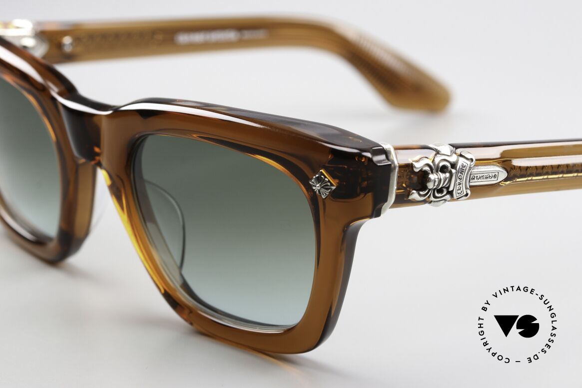 Chrome Hearts Donnysoffergisms Sonnenbrille Luxus Punk, massive Azetat-Sonnenbrille in 'cheesenut/sea', Passend für Herren und Damen
