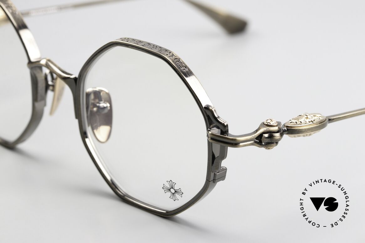 Chrome Hearts Tiggies Luxusbrille Achteckig AG, mit den typischen Chrome Hearts Insignien, Passend für Herren und Damen