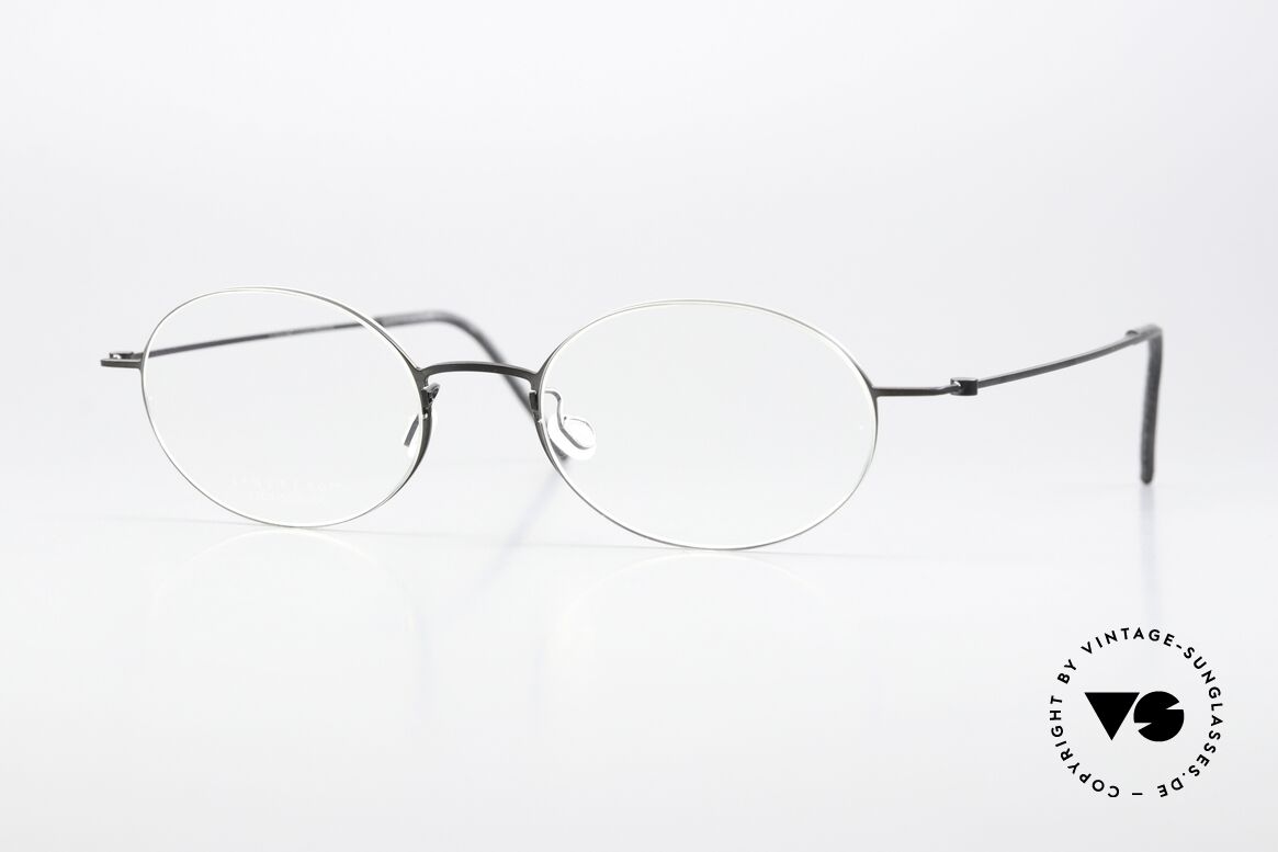 Lindberg 5503 Thintanium Dünne Titanbrille Schwarz, ovale Lindberg Thintanium Brille, M. 5503, Gr. 50/19, Passend für Herren und Damen