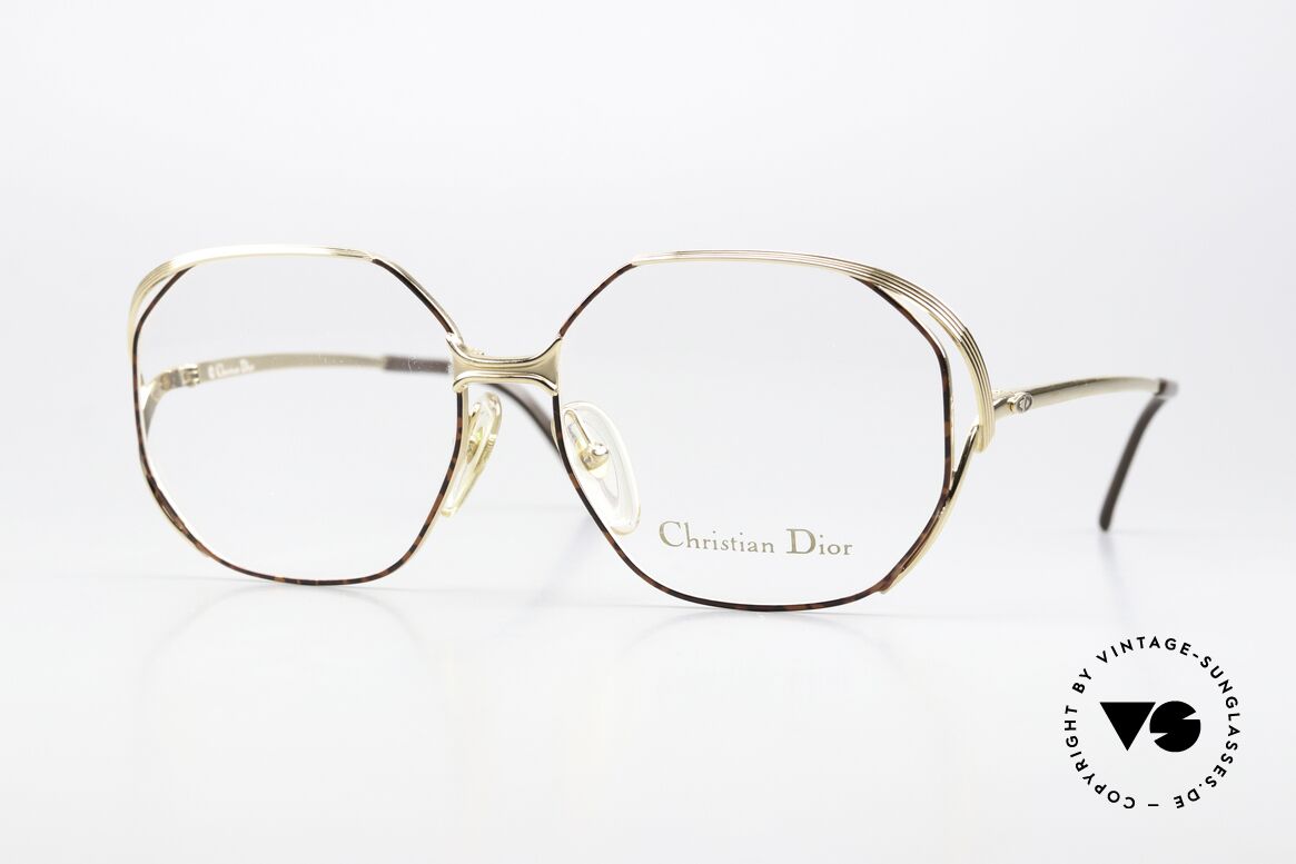 Christian Dior 2476 80er Brille Vergoldet Ladies, auffällige DIOR Designer-Brillenfassung von 1987, Passend für Damen