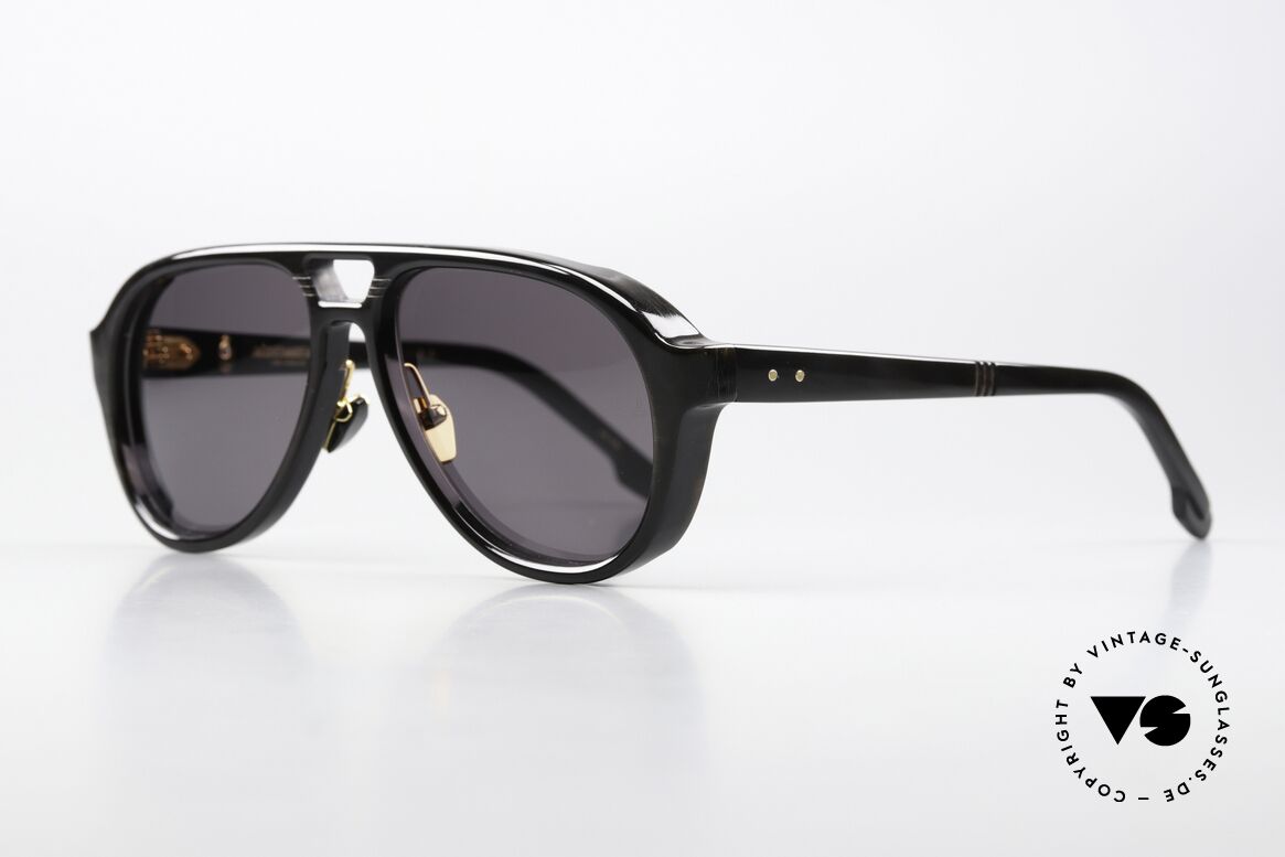 Jacques Marie Mage Billionaire Büffelhorn Aviator Brille, streng limitierte JMM Sonnenbrille in Größe 57-16, Passend für Herren