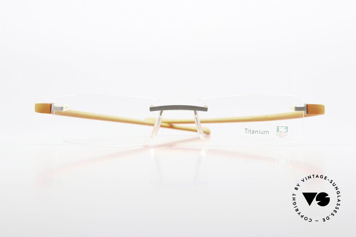 Tag Heuer 3102 Reflex Titan Luxusbrille Randlos, eine extrem sportliche Randlosbrille für Herren, Passend für Herren