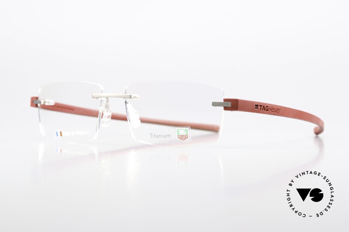 Tag Heuer 3941 Reflex Luxusbrille Made In France, Avantgarde "Racing" Bügel aus Elastomer-Gummi, Passend für Herren Tag Heuer 3941 Reflex Luxusbrille Made In France, Avantgarde "Racing" Bügel aus Elastomer-Gummi, Passend für Herren