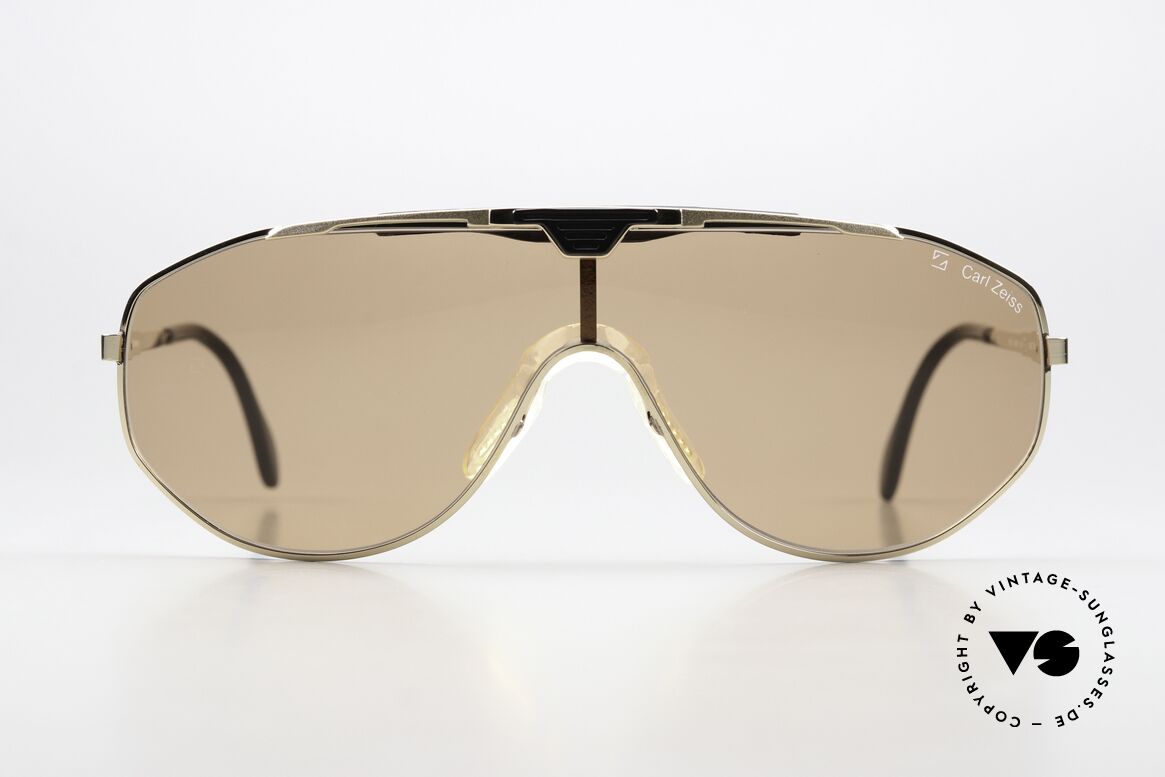 Zeiss 9937 Panorama Sonnenbrille 80er, nur eine große Scheibe für optimale Rundumsicht, Passend für Herren