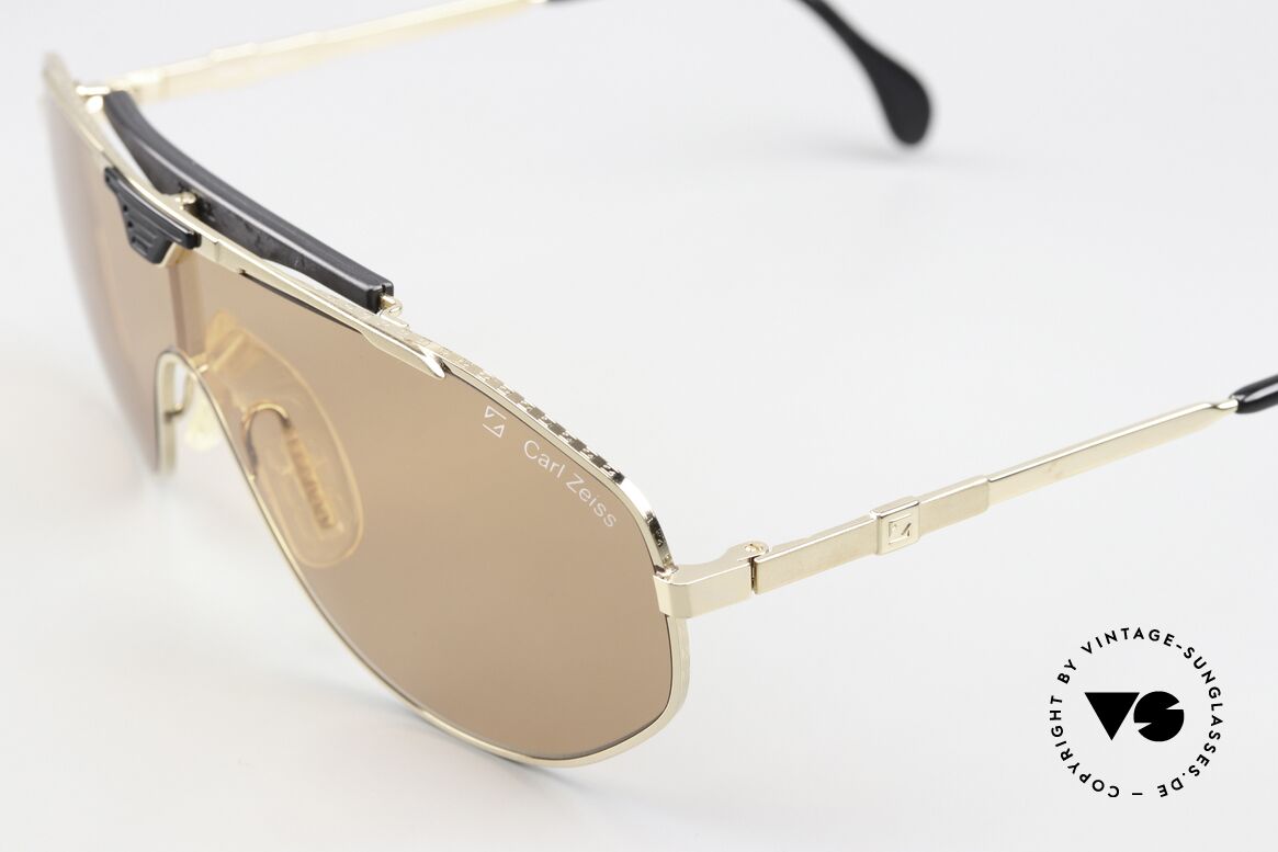 Zeiss 9937 Panorama Sonnenbrille 80er, Federscharniere & Sattelsteg für optimale Passform, Passend für Herren