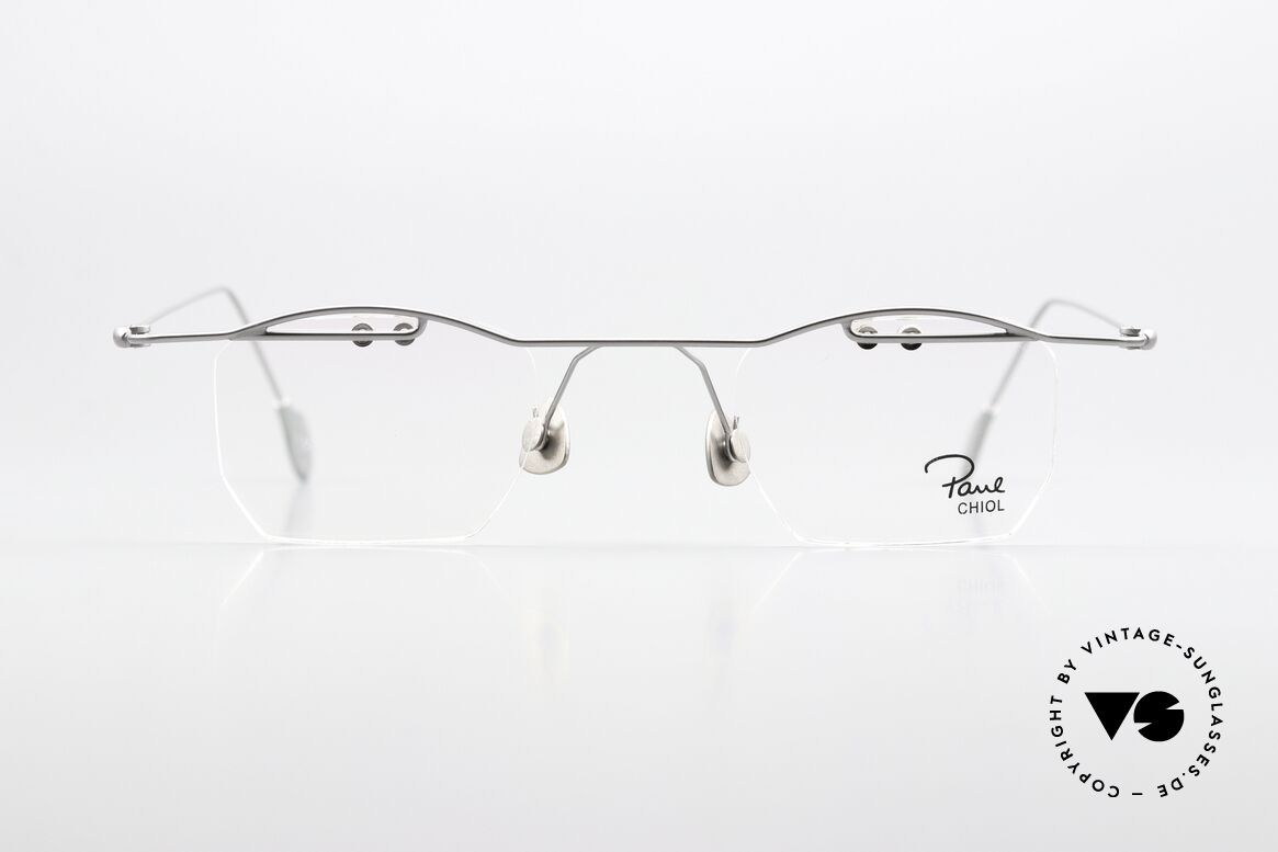 Paul Chiol 02 Randlosbrille Mit Oberbalken, Gläser sind mit kleinen Schrauben am Rahmen fixiert, Passend für Herren und Damen Paul Chiol 02 Randlosbrille Mit Oberbalken, Gläser sind mit kleinen Schrauben am Rahmen fixiert, Passend für Herren und Damen