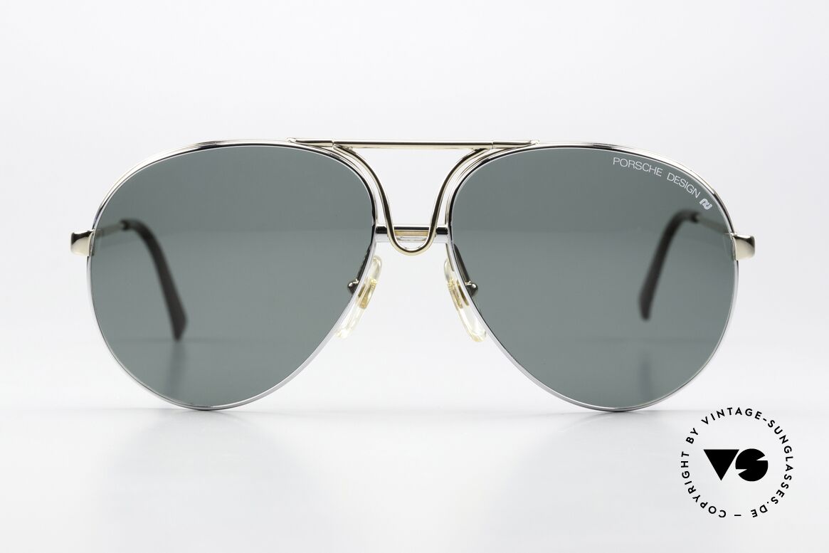 Porsche 5657 90er Brille Mit Wechselfront, Pilotenform mit auswechselbaren Rahmenfronten, Passend für Herren und Damen