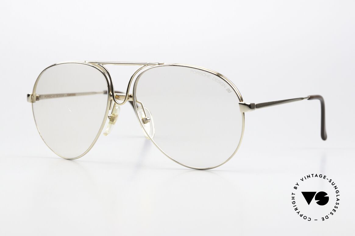 Porsche 5657 90er Brille Mit Wechselfront, somit Sonnenbrille und Korrektionsbrille zugleich, Passend für Herren und Damen