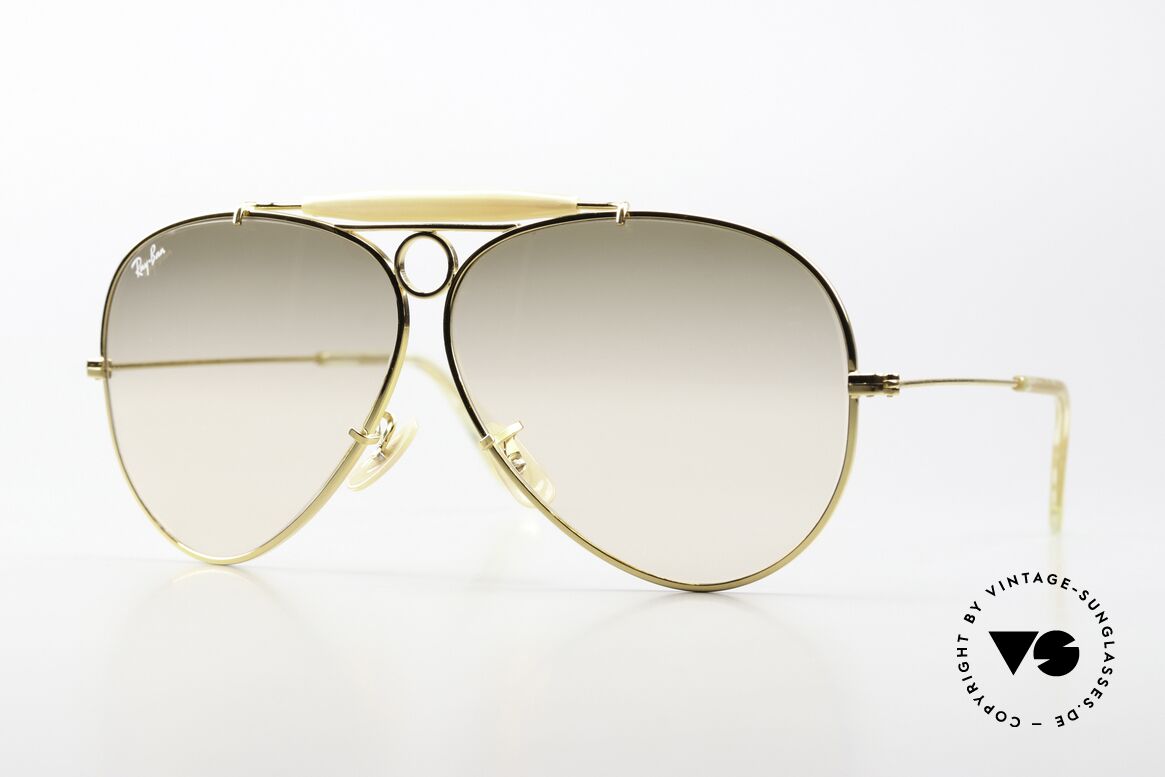 Ray Ban Shooter Limited Edition Mit Verlauf, alte, vintage Ray-Ban Piloten-Sonnenbrille, Gr. 62mm, Passend für Herren