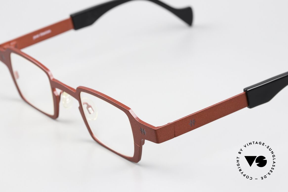 Theo Belgium Sixteen Titaniumbrille Rot Metallic, high-end Pure Titanium Rahmen (Größe 37/18), Passend für Damen