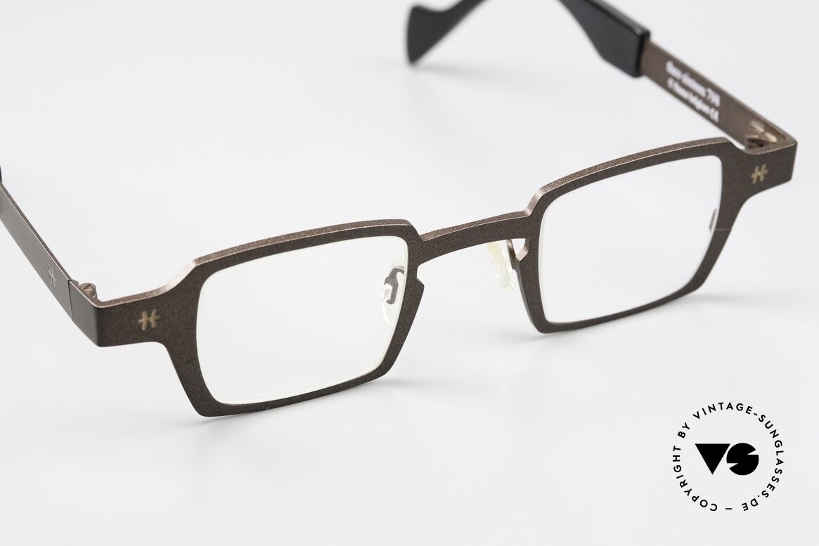 Theo Belgium Sixteen Titaniumbrille Braun Metallic, ungetragenes Modell der Theo 'TEENS' Familie, Passend für Herren und Damen