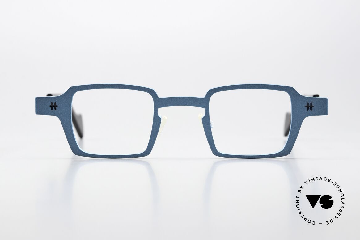 Theo Belgium Sixteen Titanbrille Türkis Metallic, Modell Sixteen; Color Code 739 (türkis metallic), Passend für Herren und Damen
