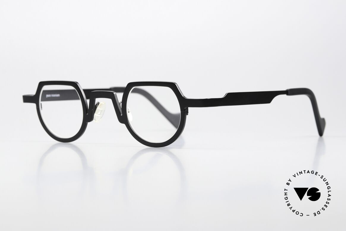 Theo Belgium Europe Titanium Brille In Schwarz, Titanium Unisex Modell, col. code 05 (schwarz), Passend für Herren und Damen