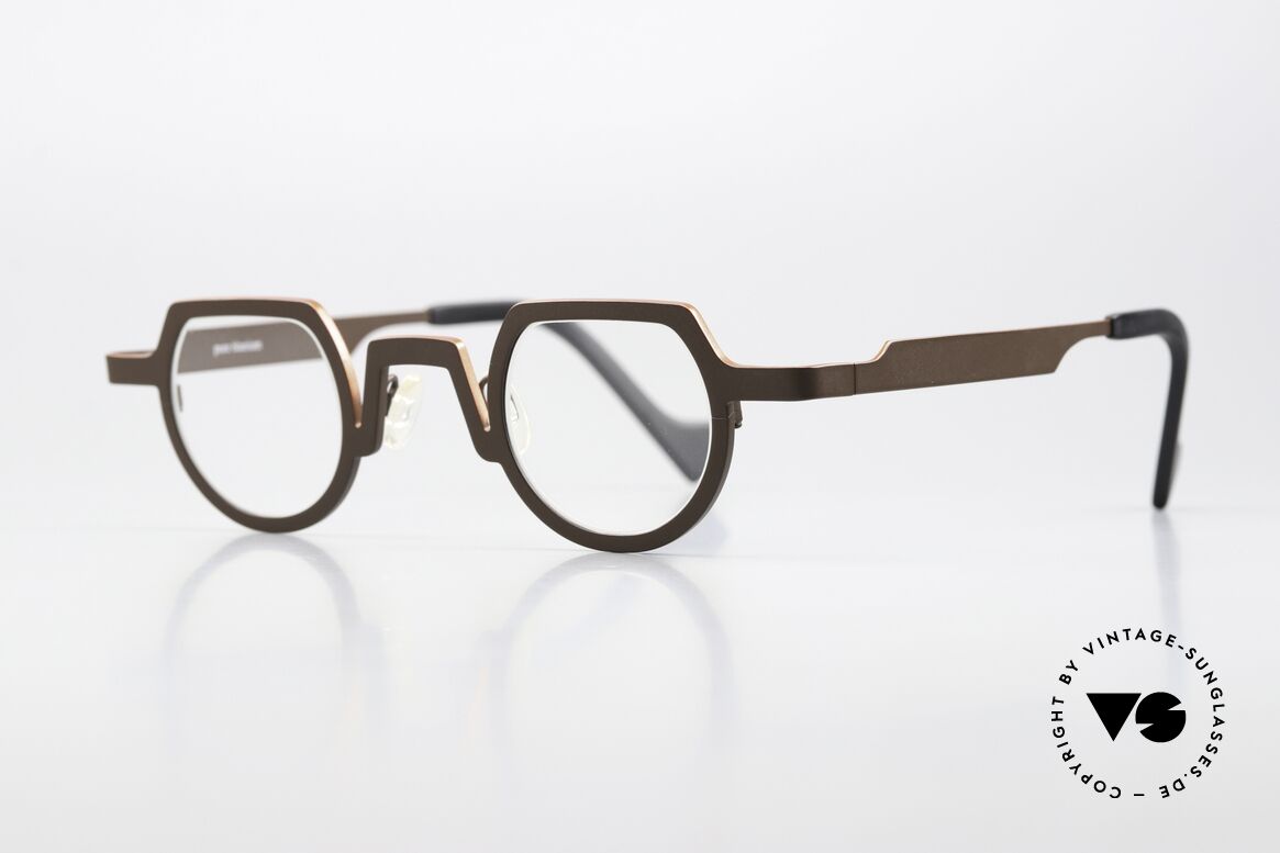 Theo Belgium Europe Titanium Brille Braun Orange, Titanium Unisex Modell, col. 115 (braun/orange), Passend für Herren und Damen