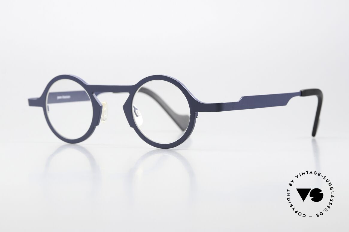 Theo Belgium Africa Titanium Brille Dunkelblau, Titanium Unisex Modell, color 353 (dunkelblau), Passend für Herren und Damen