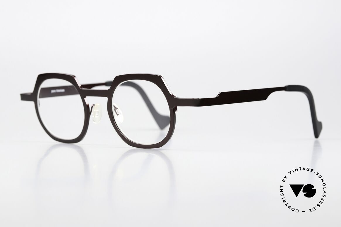 Theo Belgium America Titanium Brille Dunkelbraun, Titanium Unisex Modell, color 63 (dunkelbraun), Passend für Herren und Damen