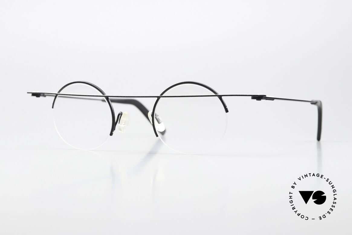 Theo Belgium Gnocchi Balkenbrille Titan Randlos, interessante Designerbrille von THEO Belgium, Passend für Herren und Damen